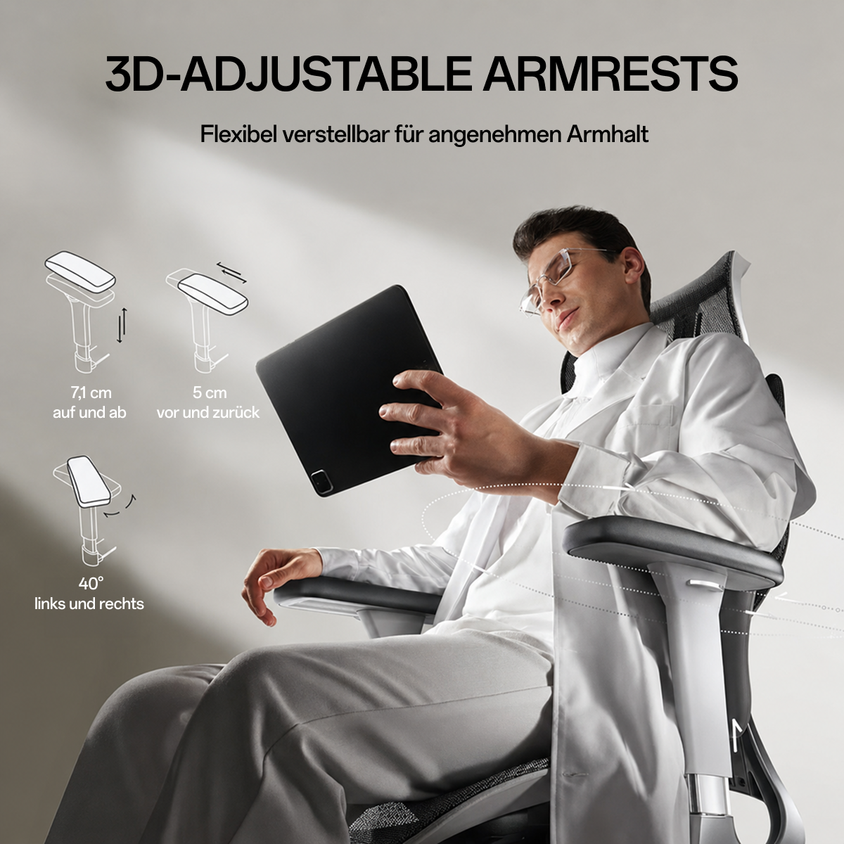 flexible verstellbar fur angenehmen armhalt
