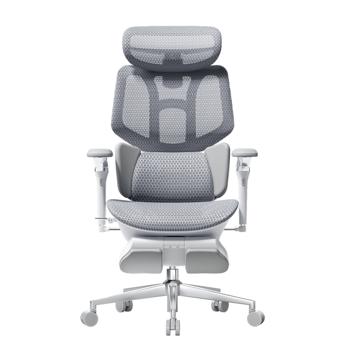 HBADA X7 Smart Ergonomic Chair Gray: AI-powered lumbar tracking for professional home offices in Europe.~0-0