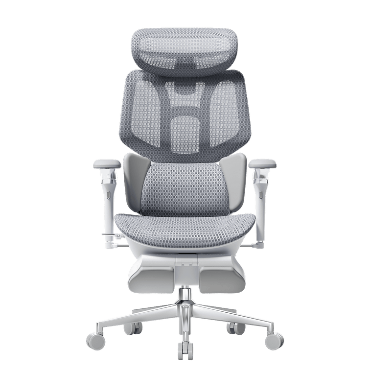 HBADA X7 Smart Ergonomic Chair Gray: AI-powered lumbar tracking for professional home offices in Europe.~0