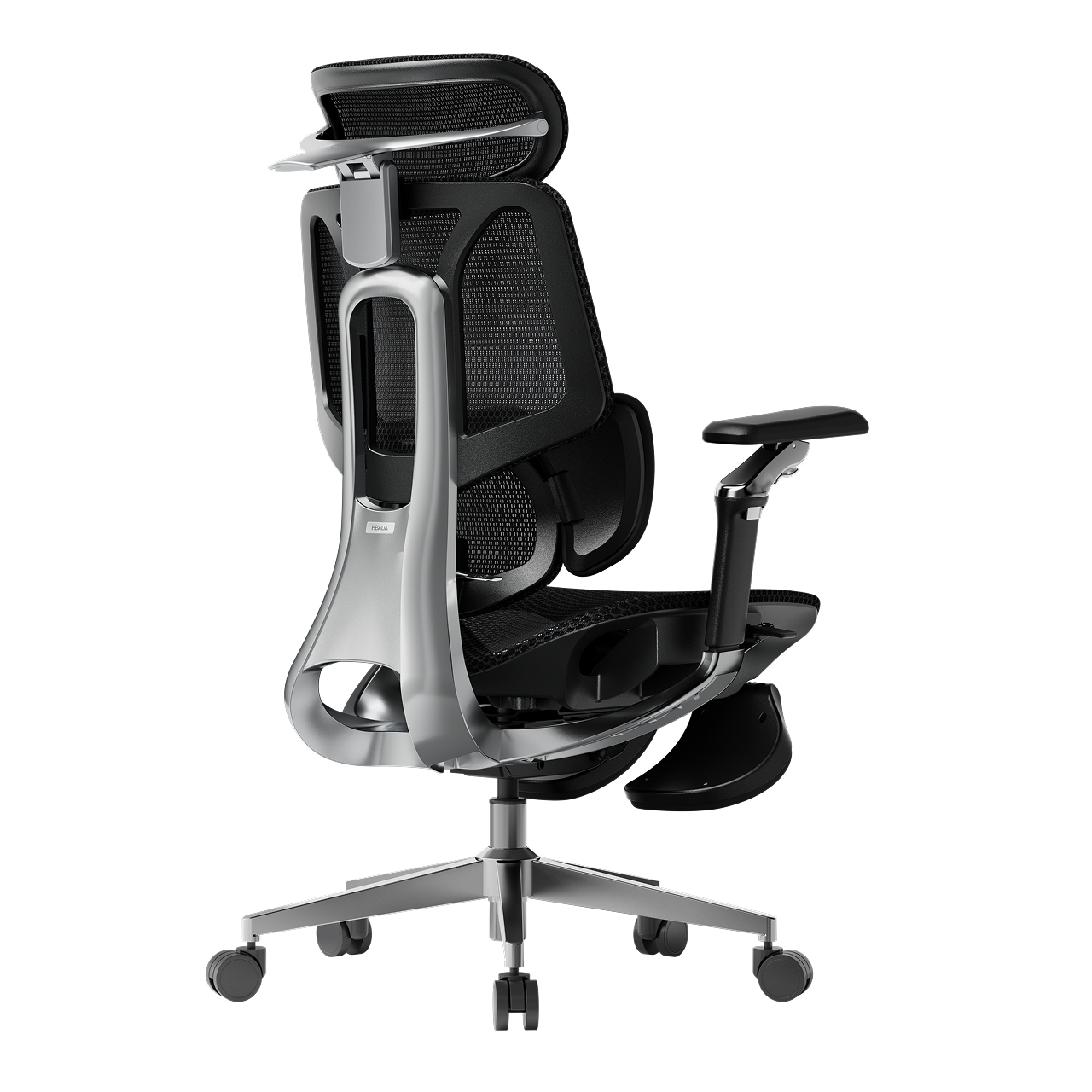 HBADA E3 Pro black ergonomic office chair: professional-grade seating for 12-hour high-intensity work.~1-0