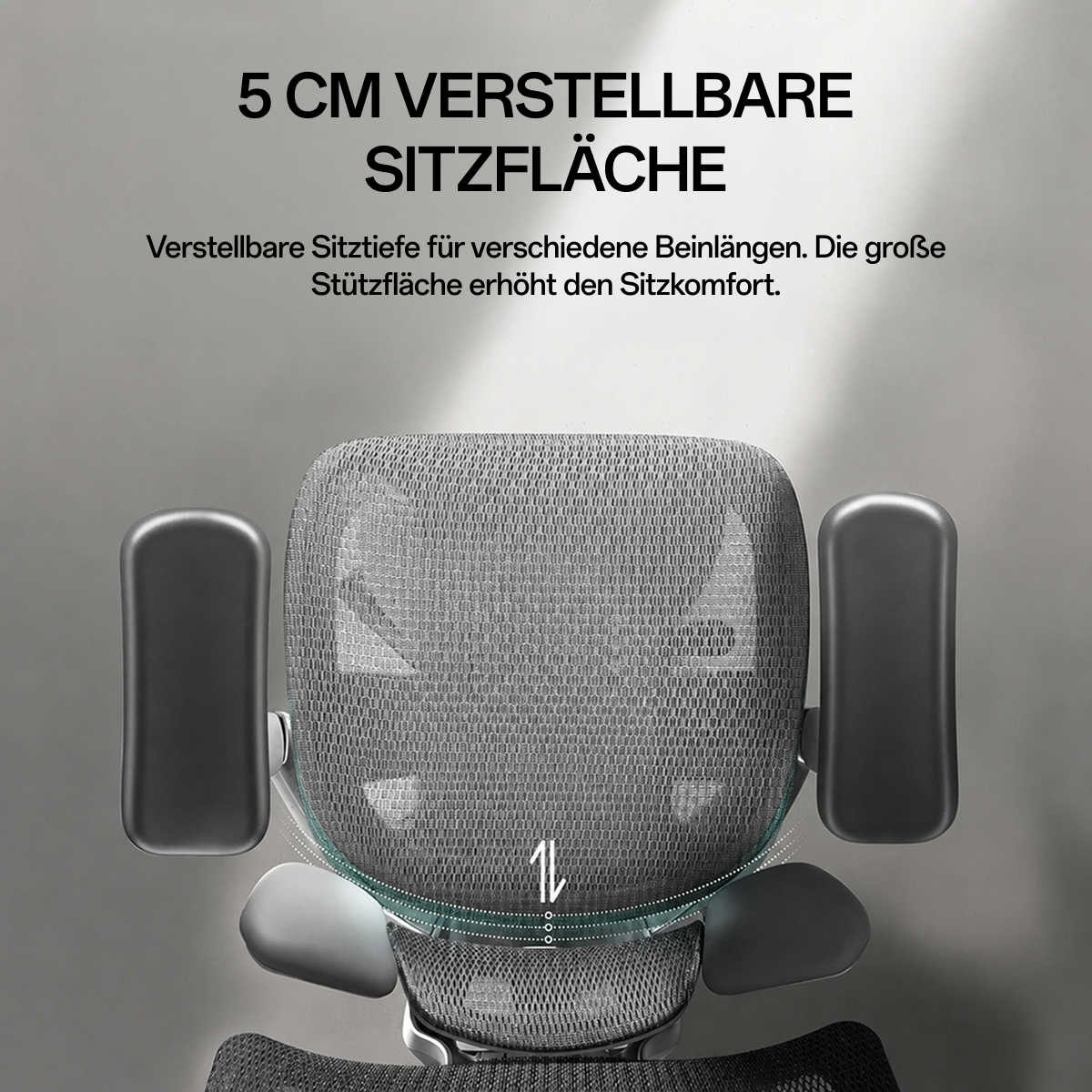5cm verstellbare sitzflache