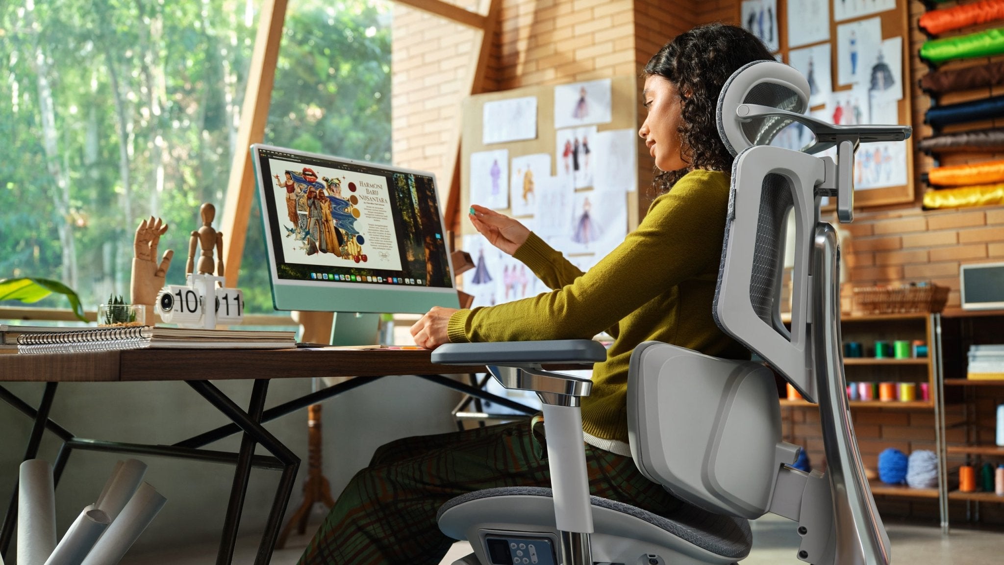 HBADA E3 Bürostuhl in einem hellen modernen Homeoffice