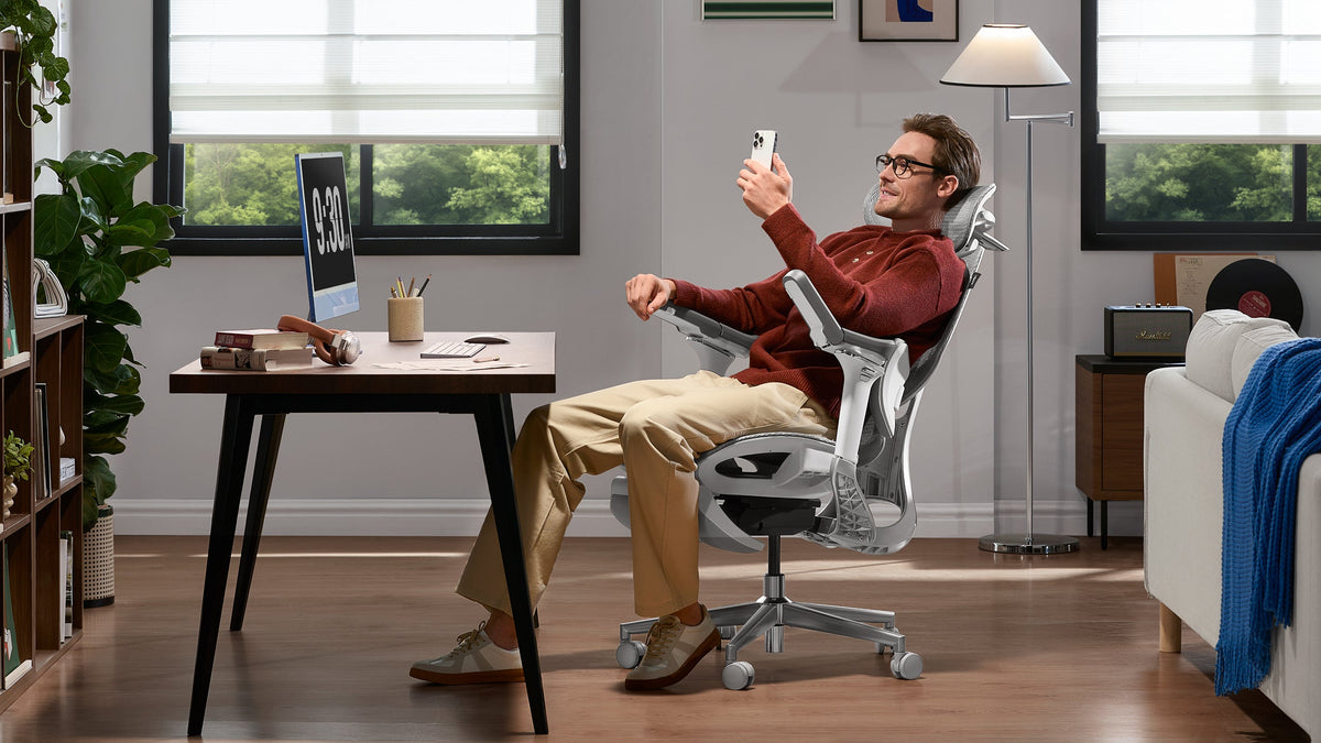 HBADA E3 Bürostuhl in einem modernen Homeoffice