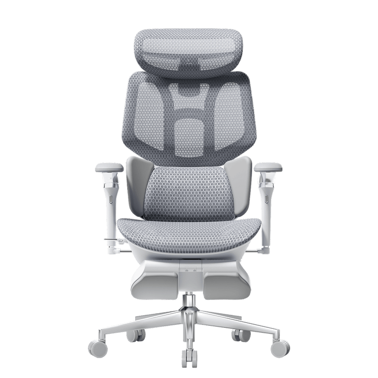 HBADA X7 Smart Ergonomic Chair Gray: AI-powered lumbar tracking for professional home offices in Europe.~0