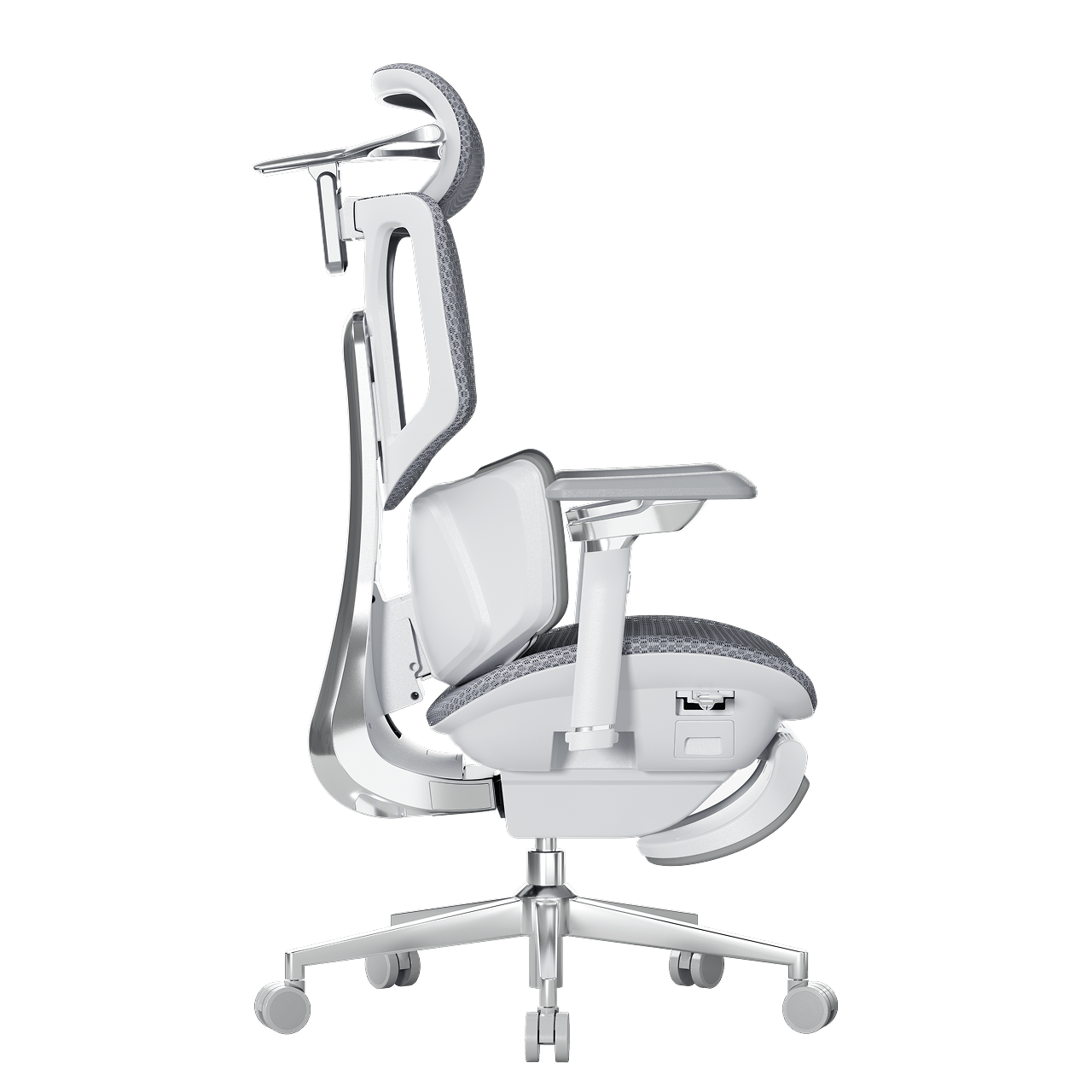 HBADA X7 Smart Ergonomic Chair Gray: AI-powered lumbar tracking for professional home offices in Europe.~0