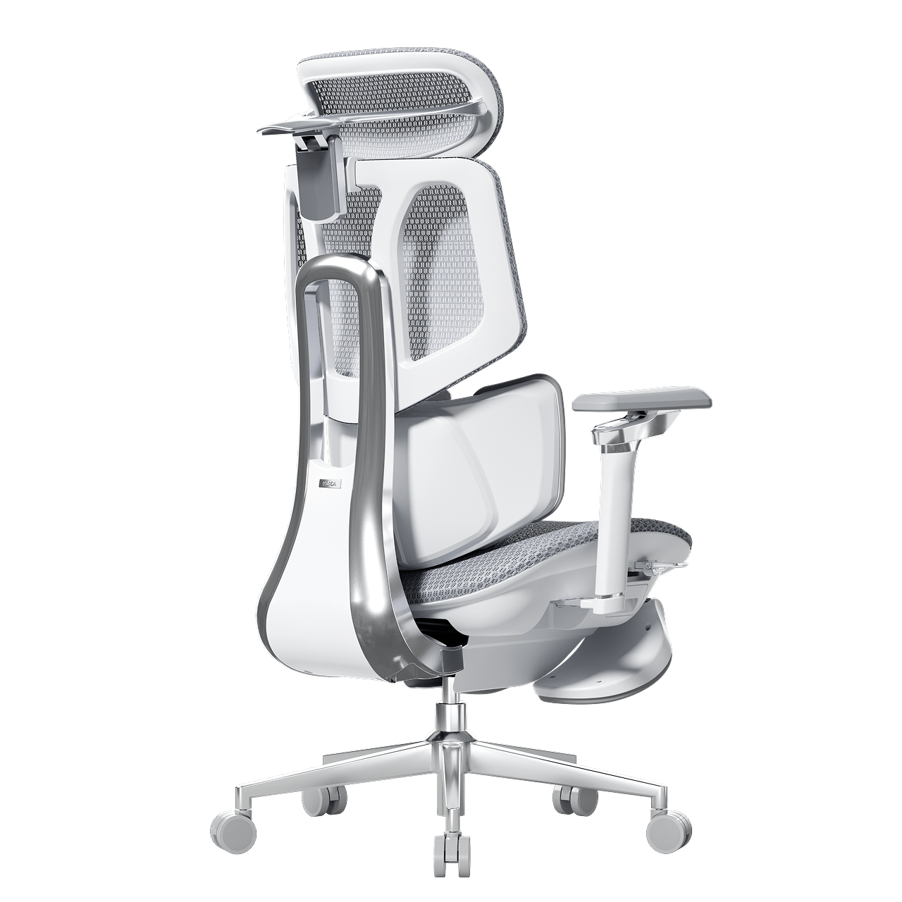 HBADA X7 Smart Ergonomic Chair Gray: AI-powered lumbar tracking for professional home offices in Europe.~0
