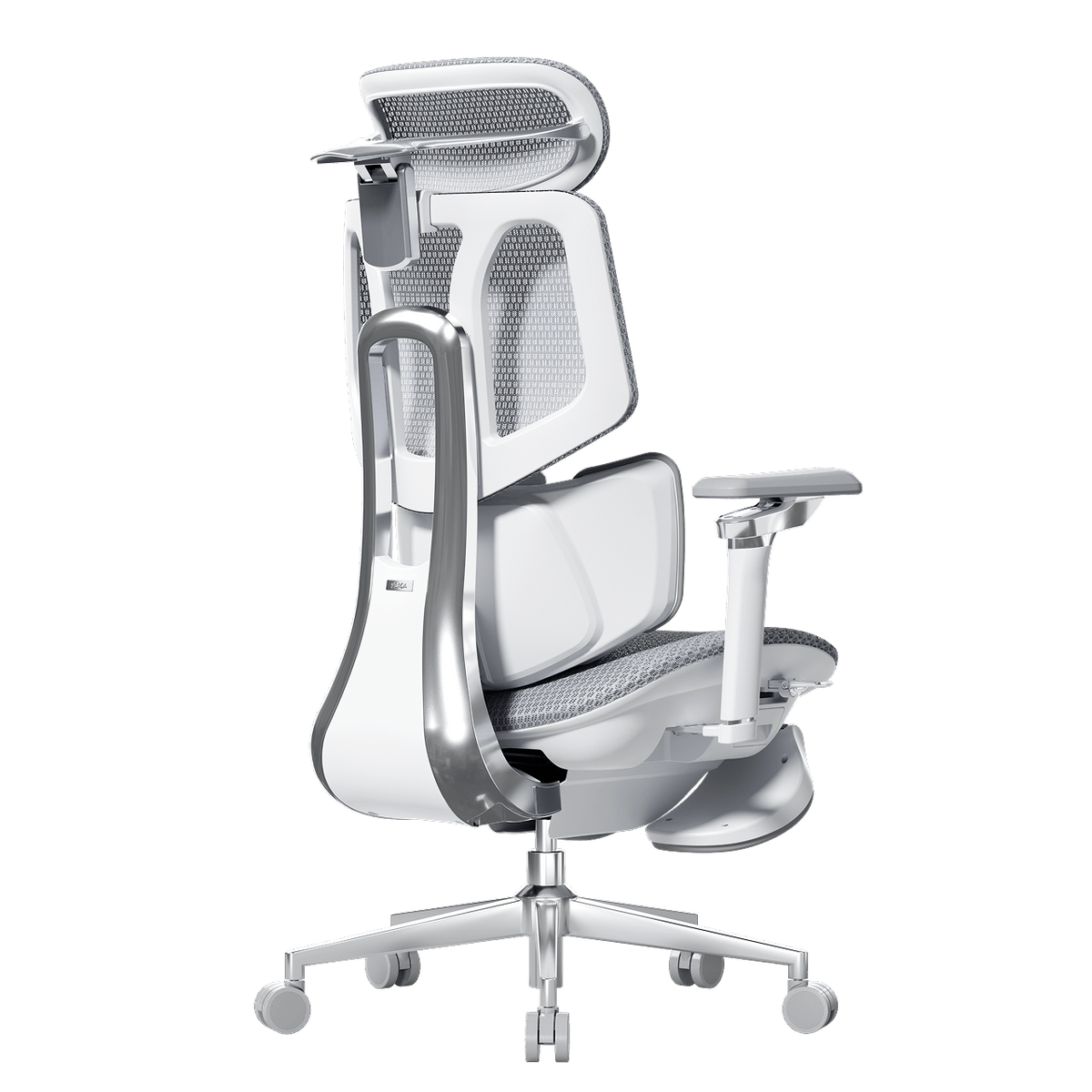 HBADA X7 Smart Ergonomic Chair Gray: AI-powered lumbar tracking for professional home offices in Europe.~0-0