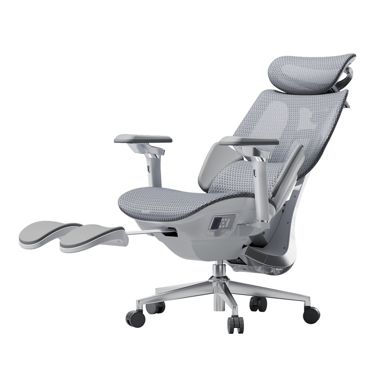 HBADA X7 Smart Ergonomic Chair Gray: AI-powered lumbar tracking for professional home offices in Europe.~0-0