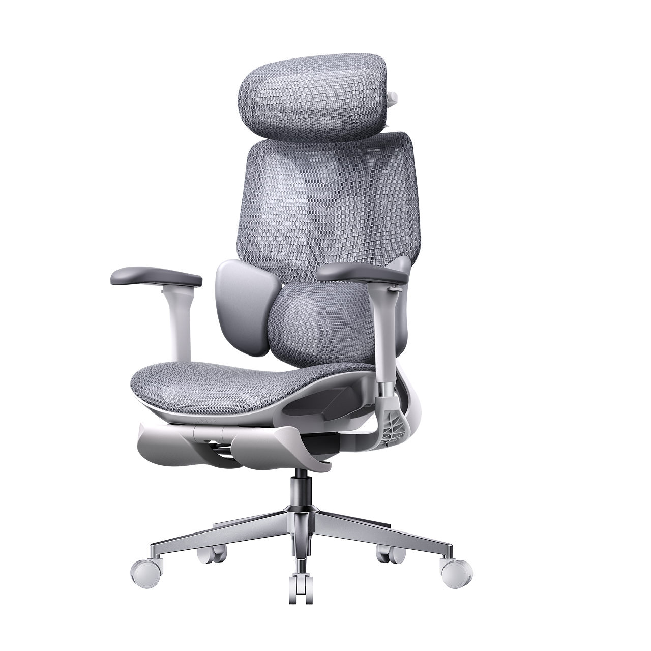 HBADA E3 Air 2026 Edition grey ergonomic office chair with dynamic lumbar support for EU professionals.~0-0