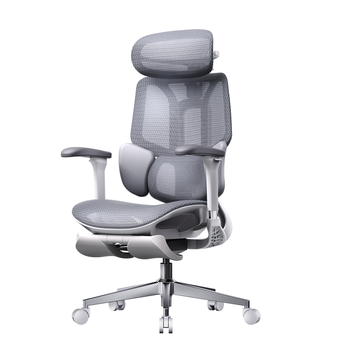 HBADA E3 Air 2026 Edition grey ergonomic office chair with dynamic lumbar support for EU professionals.~0-0