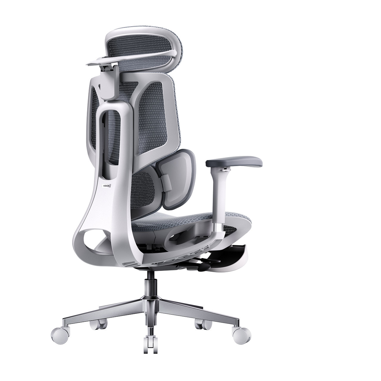 HBADA E3 Air 2026 Edition grey ergonomic office chair with dynamic lumbar support for EU professionals.~0-0
