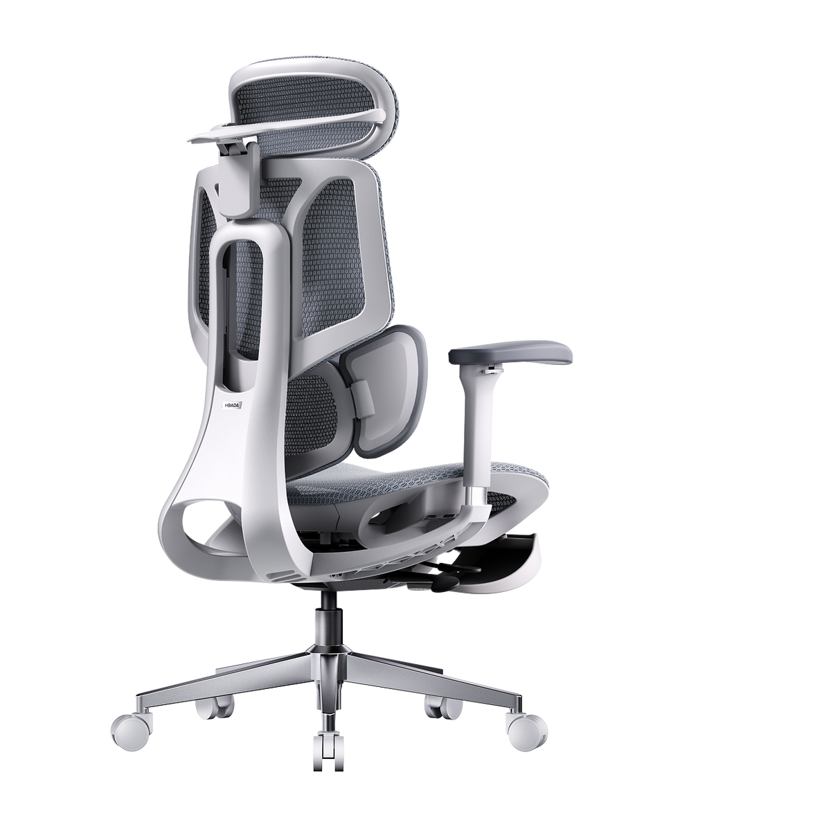 HBADA E3 Air 2026 Edition grey ergonomic office chair with dynamic lumbar support for EU professionals.~0-0