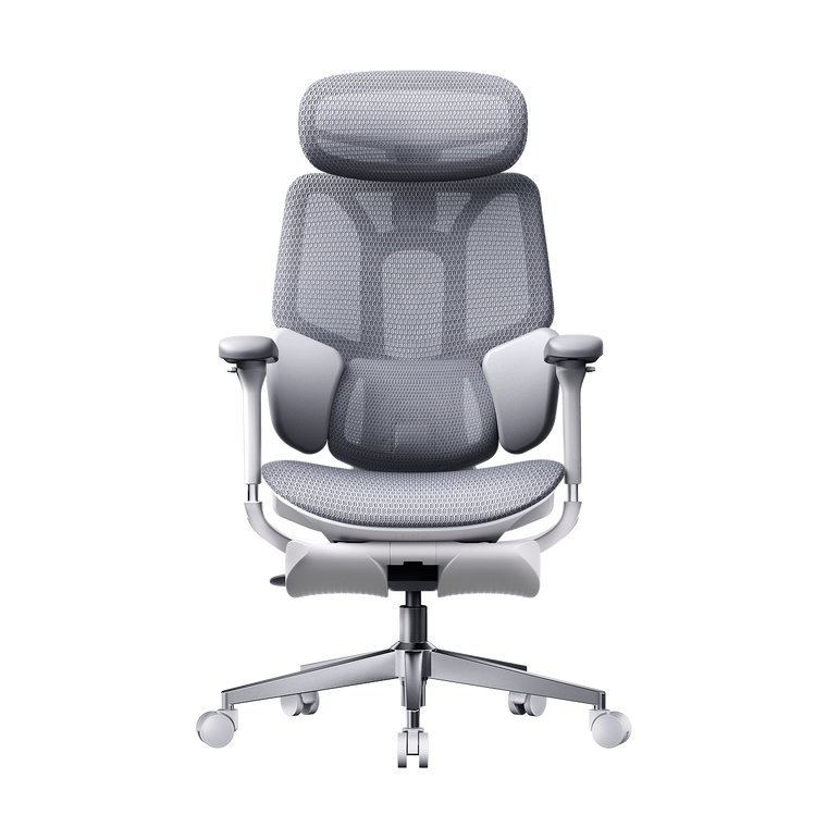 HBADA E3 Air 2026 Edition grey ergonomic office chair with dynamic lumbar support for EU professionals.~0-0