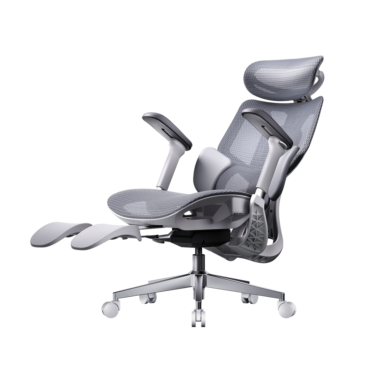 HBADA E3 Air 2026 Edition grey ergonomic office chair with dynamic lumbar support for EU professionals.~0-0