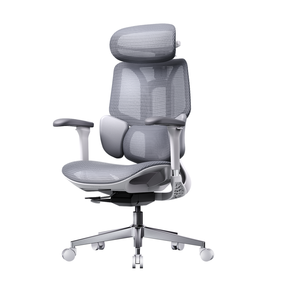 HBADA E3 Air white with footrest: 135-degree deep recline for active recovery from back pain.~0-1