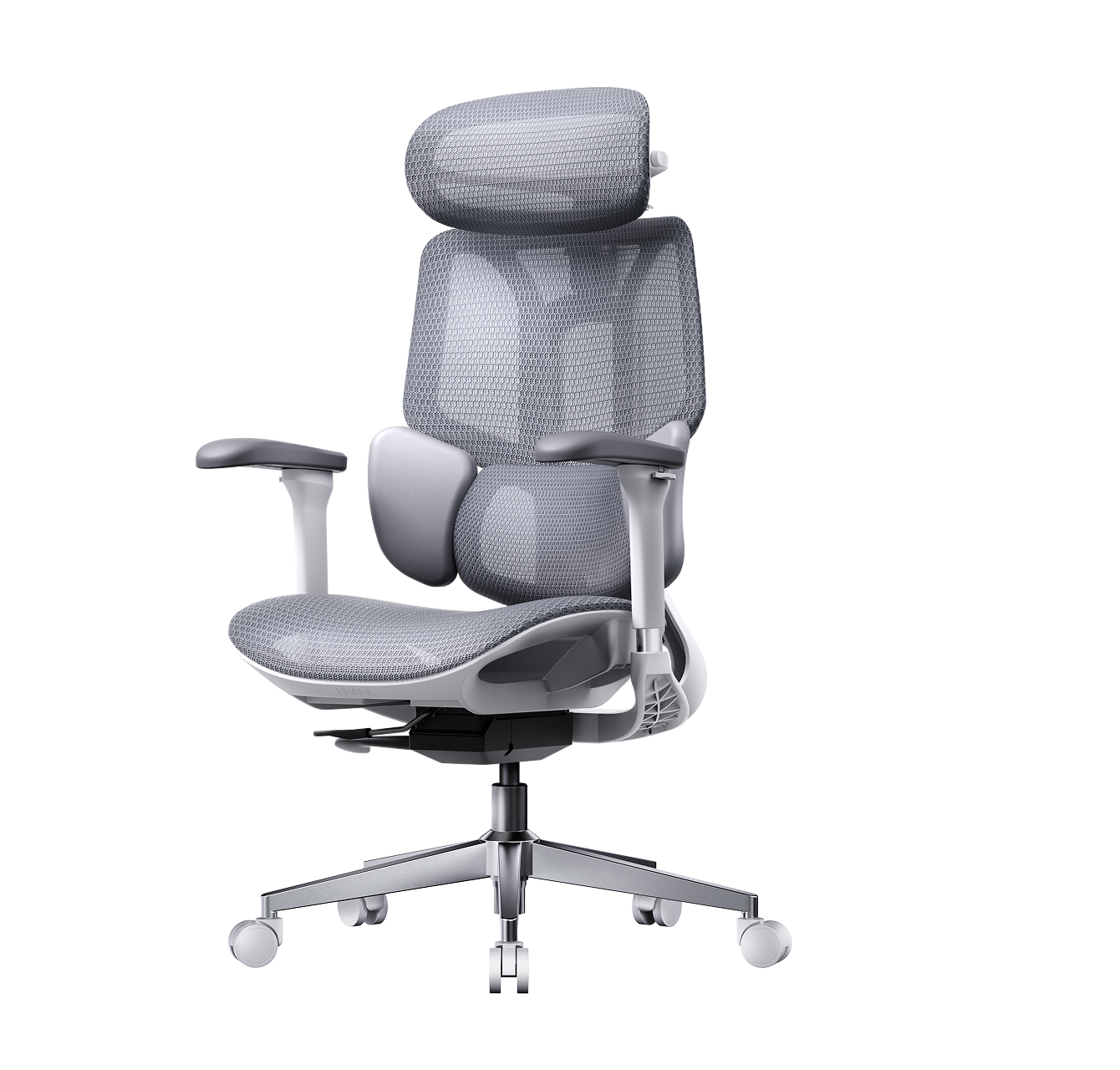 HBADA E3 Air white with footrest: 135-degree deep recline for active recovery from back pain.~0-1