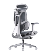 HBADA E3 Air white with footrest: 135-degree deep recline for active recovery from back pain.~0-1