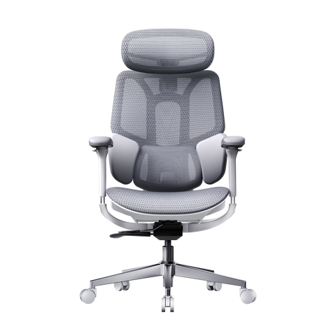 HBADA E3 Air 2026 Edition white: Best big and tall ergonomic chair for compact European workspaces.~0-1