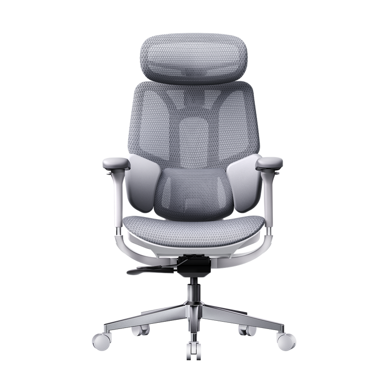 HBADA E3 Air 2026 Edition white: Best big and tall ergonomic chair for compact European workspaces.~0-1