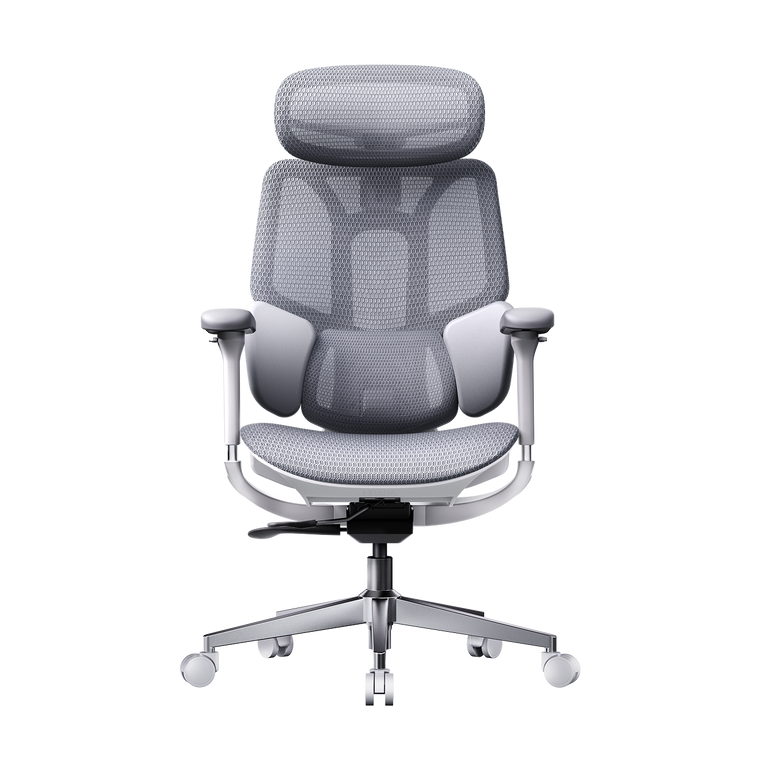 HBADA E3 Air 2026 Edition white: Best big and tall ergonomic chair for compact European workspaces.~0-1