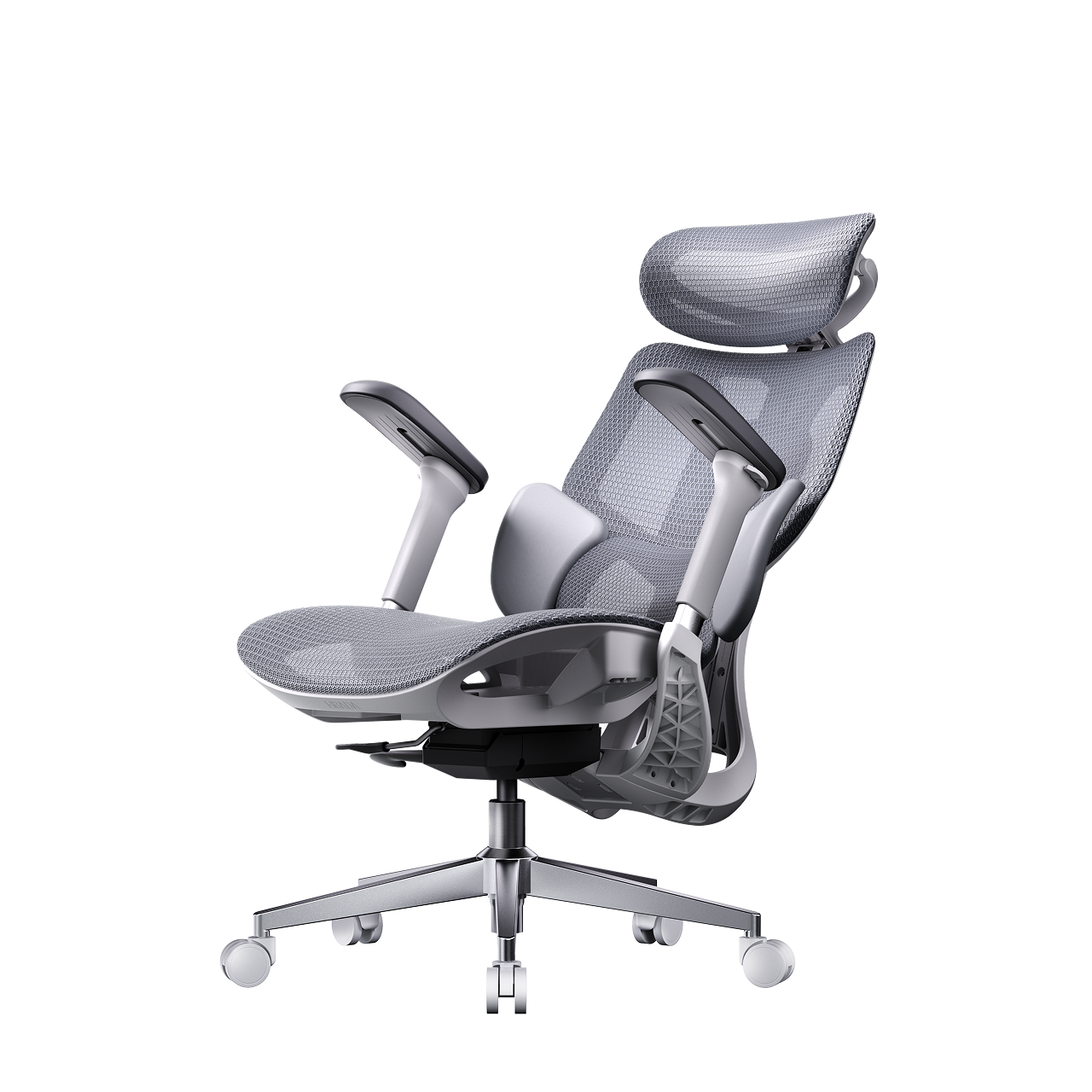 HBADA E3 Air white with footrest: 135-degree deep recline for active recovery from back pain.~0-1