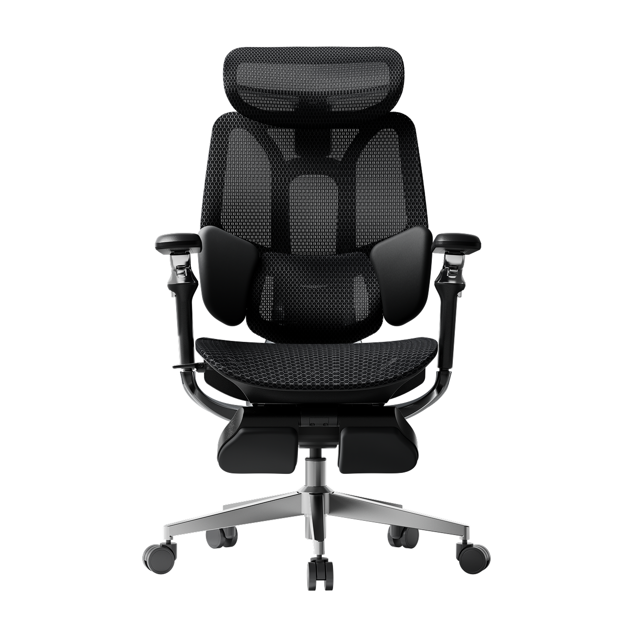 HBADA E3 Pro black ergonomic office chair: professional-grade seating for 12-hour high-intensity work.~1-0