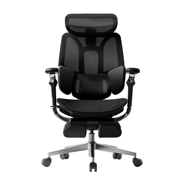 HBADA E3 Pro black ergonomic office chair: professional-grade seating for 12-hour high-intensity work.~1-0