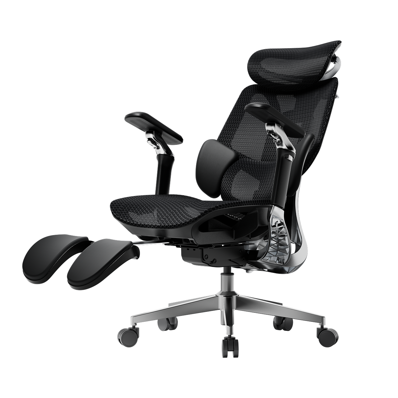 HBADA E3 Pro black ergonomic office chair: professional-grade seating for 12-hour high-intensity work.~1-0