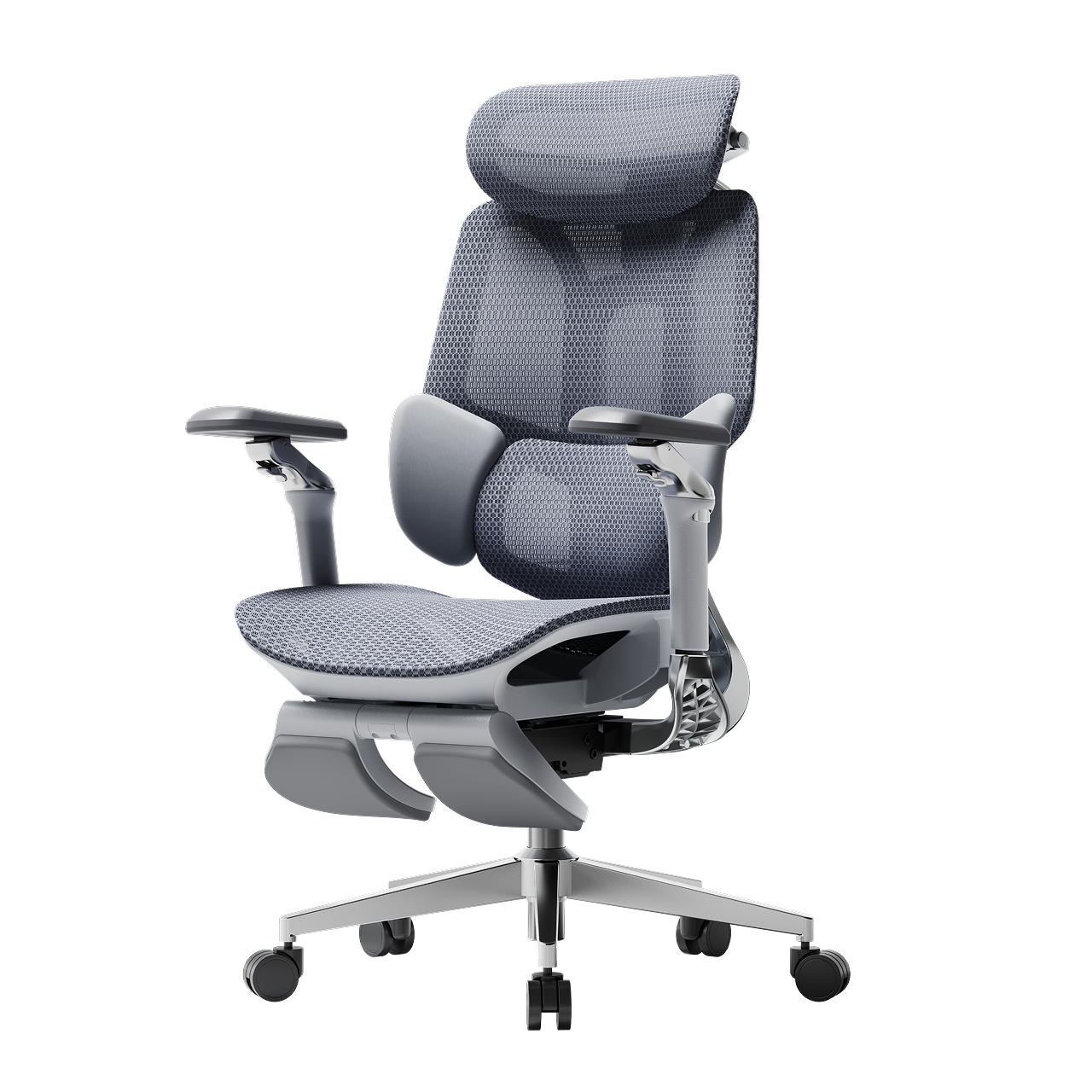 Best big and tall ergonomic chair: HBADA E3 Pro grey with 150kg weight capacity and wide seat.~0-0