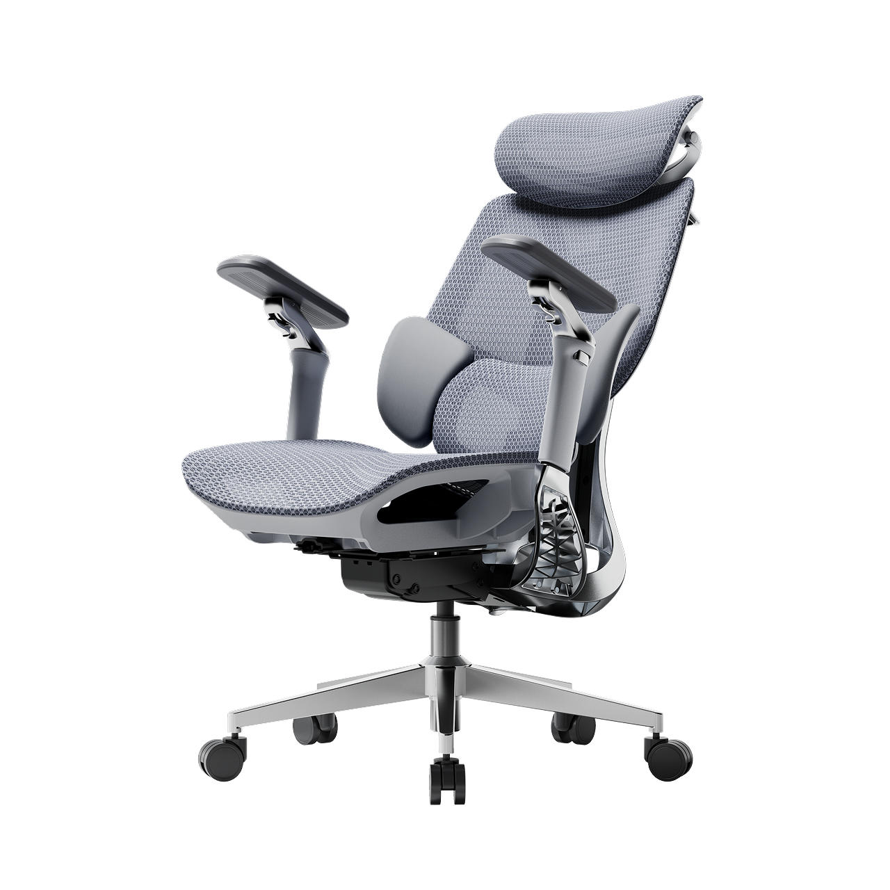 HBADA E3 Pro 2026 Edition black ergonomic office chair featuring 720-degree rotating armrests~0-1