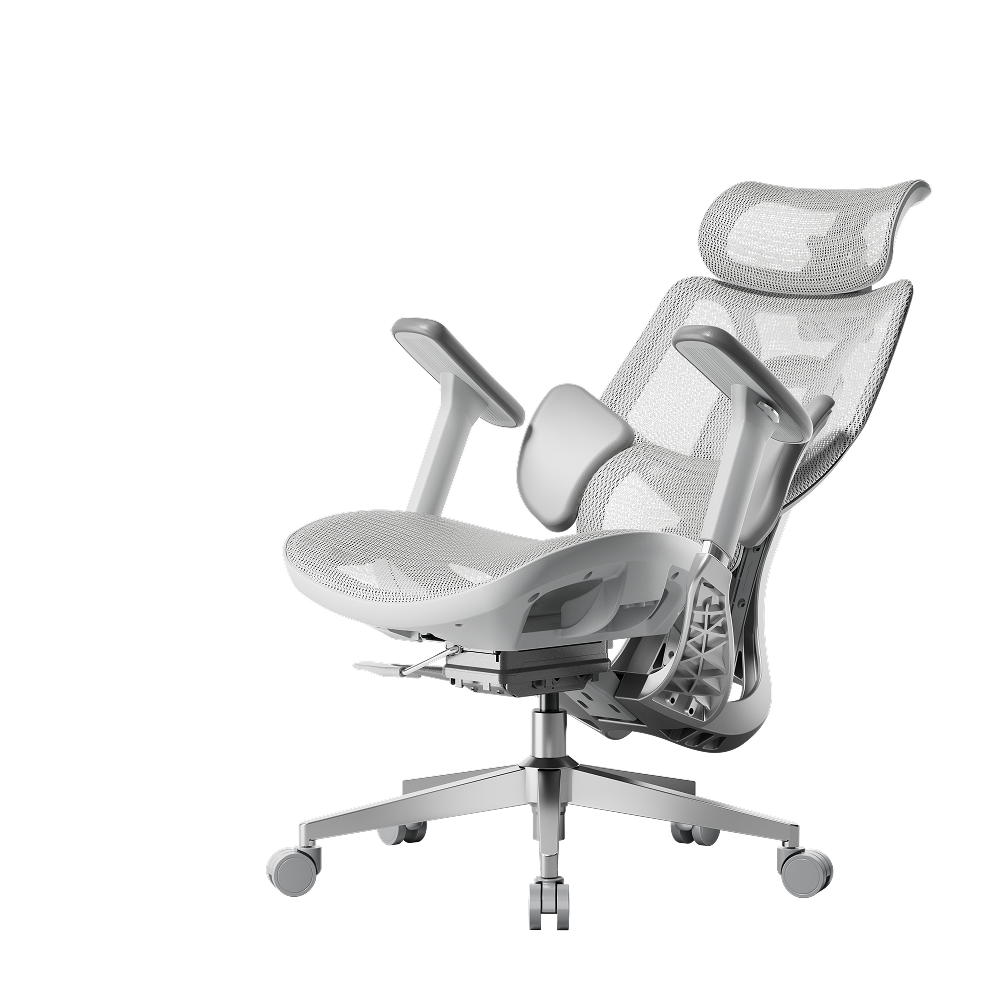 HBADA E3 Air Ergonomic Office Chair without footrest gray front~0
