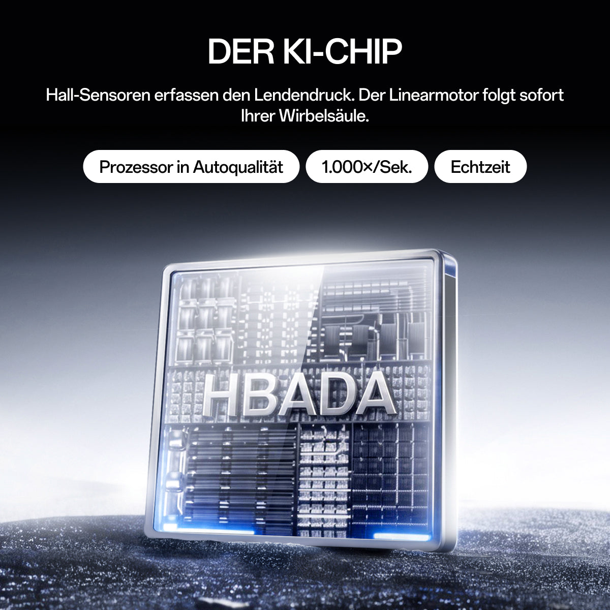Ergonomische Stützfunktion des HBADA X7 Air Bürostuhls