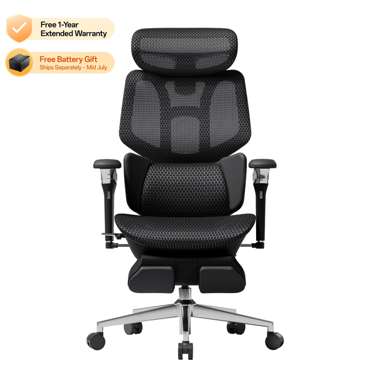 HBADA X7 Smart Ergonomic Chair Black: Professional high-end seating for 12-hour high-intensity workdays.~1