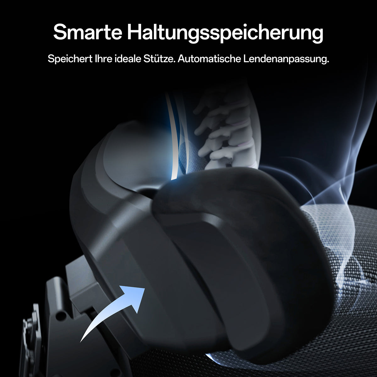 Ergonomische Rückenlehne des HBADA X7 Prestige im Detail